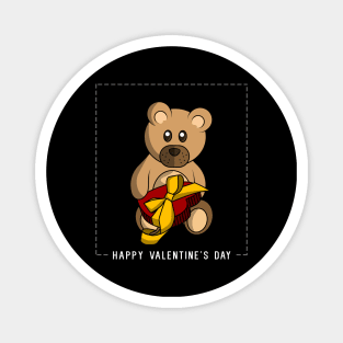 Happy Valentine's Day - Teddy bear with a heart Magnet